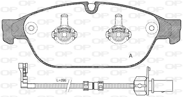 OPEN PARTS Комплект тормозных колодок, дисковый тормоз BPA1441.02